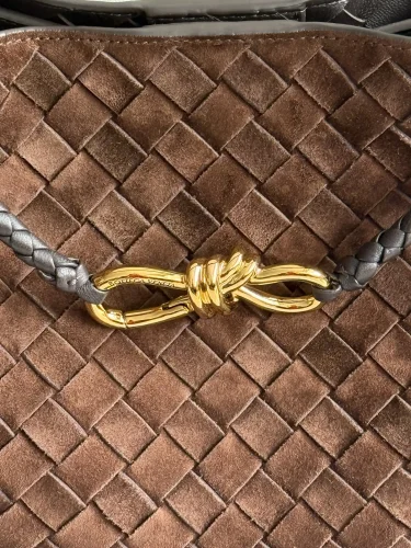 Bottega Veneta Suede Intrecciato Andiamo bag (14)