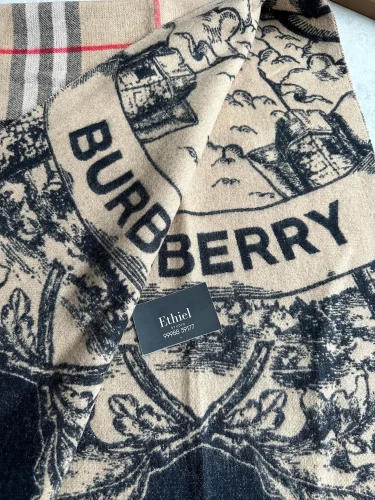 Burberry Cashmere Jacquard Reversible Scarf (1)