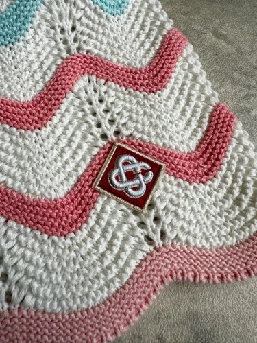 Casablanca White Gradient Wave Crochet Shorts (4)