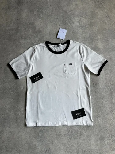 Celine Triomphe Embroidered Pocket Ringer T-Shirt (1)