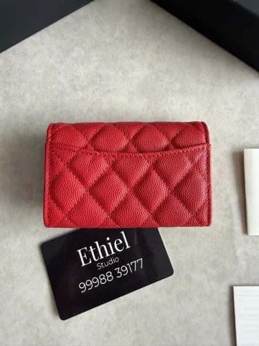 Chanel Quilted Caviar Flap Card Holder (6)