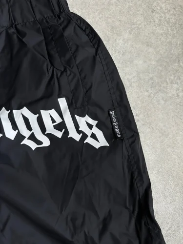 Palm Angels Curved Logo Classic Swim Shorts in black (3)