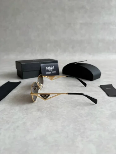 Prada PR A51S geometric gold-tone sunglasses (3)
