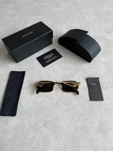 Prada PR A51S geometric gold-tone sunglasses (5)