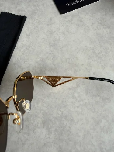 Prada PR A51S geometric gold-tone sunglasses (7)