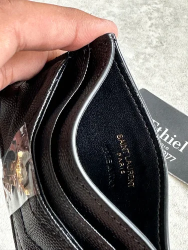 Saint Laurent Cassandre Matelassé Card Case in Grain de Poudre Leather (4)