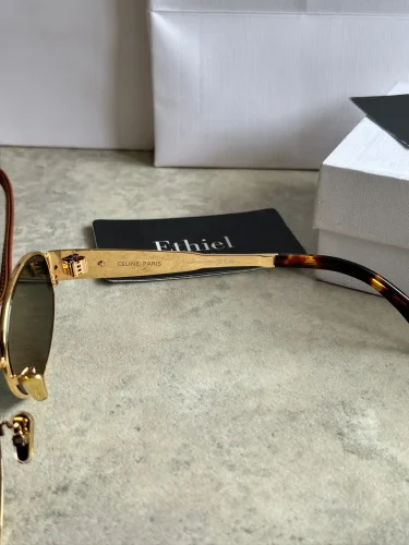 lCELINE CL40235U Triomphe Metal 01 Oval Sunglasses, (5)